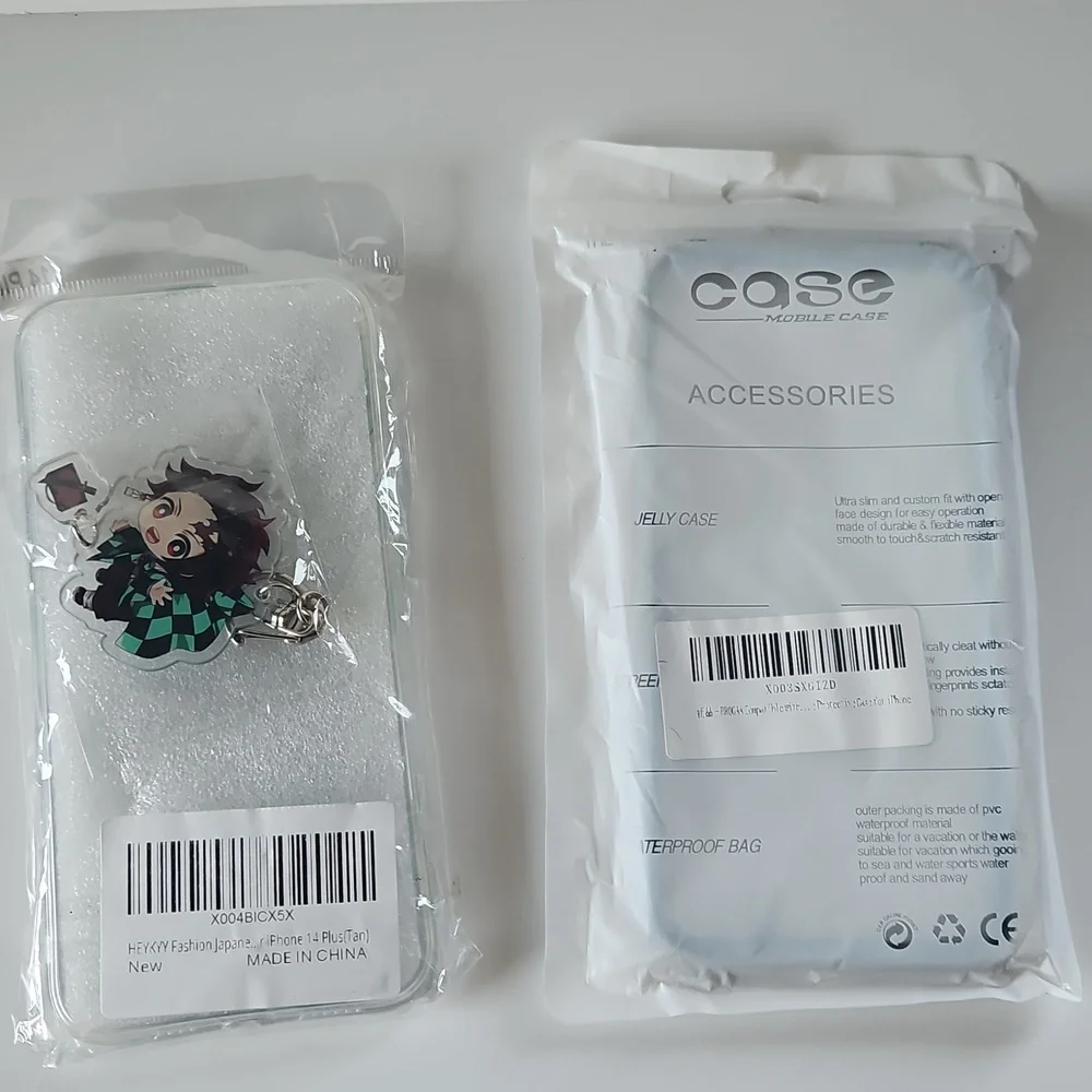 2 pack iPhone‎ 14 plus protective painted case (anime and forest)
